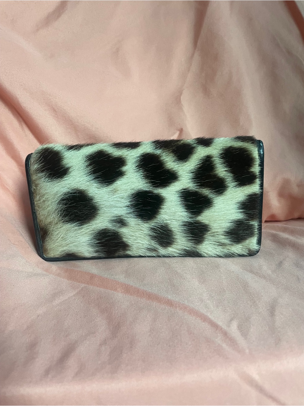 Vintage Leopard Print Genuine Spotted Fur Wallet Circa 1950’s Guc